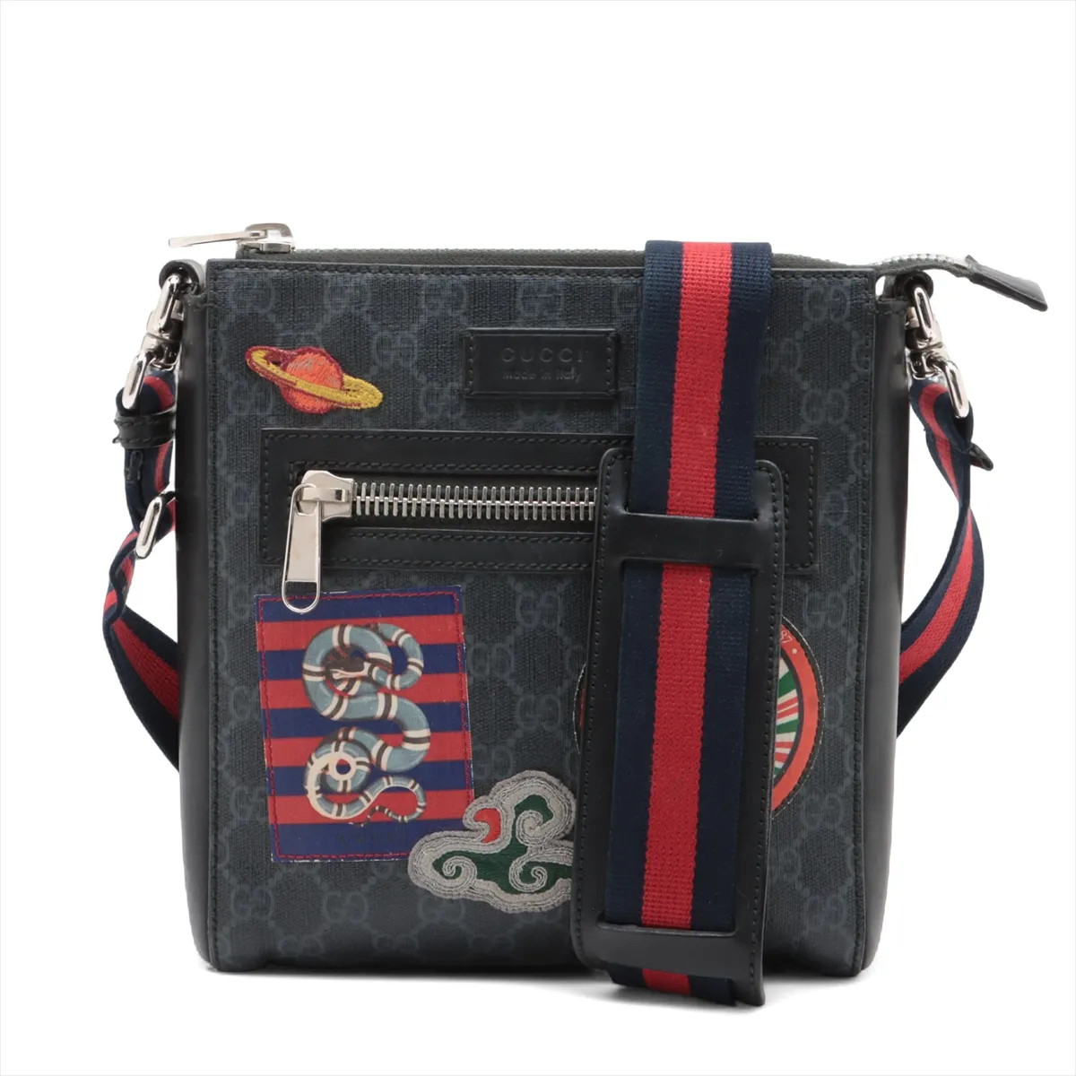 Gucci GG Supreme PVCx leather Shoulder bag Black 547751 | eBay