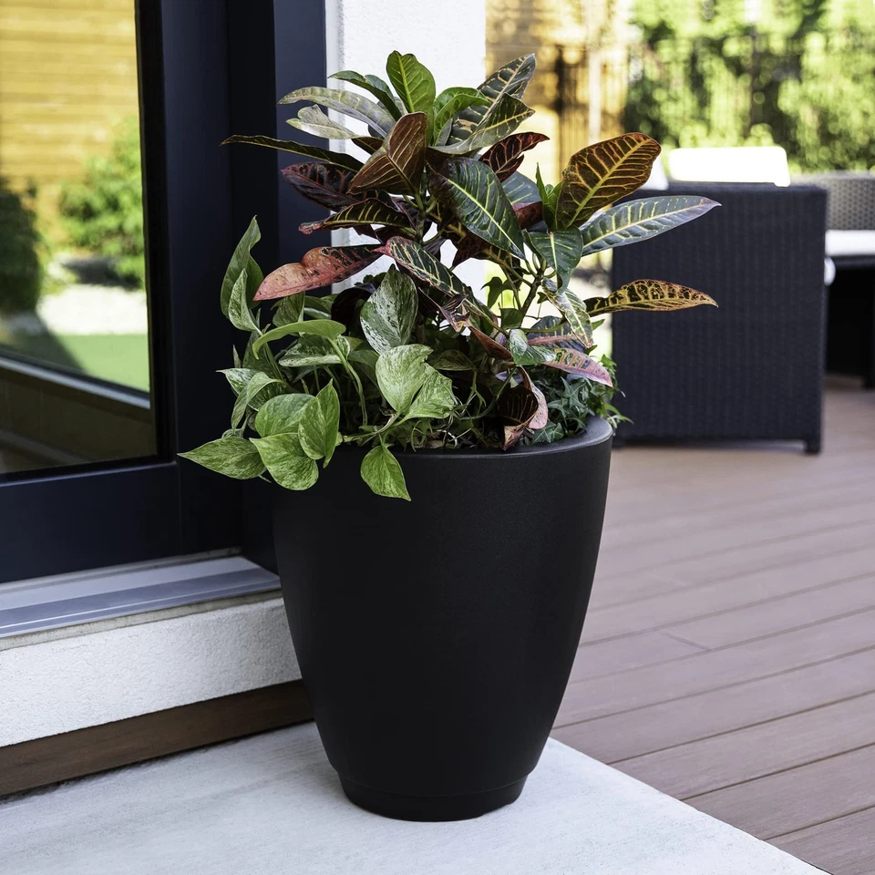 Caprio 18in Tall Planter - Black - 16in L x 16in W x 18in H - Built-in Water ... - Image 4 of 4