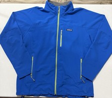 Patagonia Men's Blue Softshell Jacket Full Zip Stand-Up Collar XL