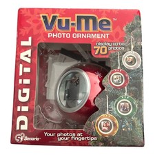 Vu-Me Digital Photo Ornament LCD Christmas Ornament Red Senario 2008
