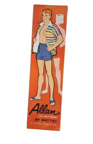 Vintage Barbie Allan Doll Box Only Ken Buddy W/ Box #1000 Boy Japan