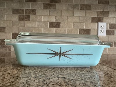 Pyrex 1960 Atomic Starburst 575-B 2 QT. Casserole Dish W/Lid