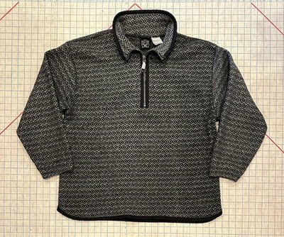 Vintage Aztec Fleece 1/4 Zip Fleece Pullover Jacket Large Western Bugle Boy 