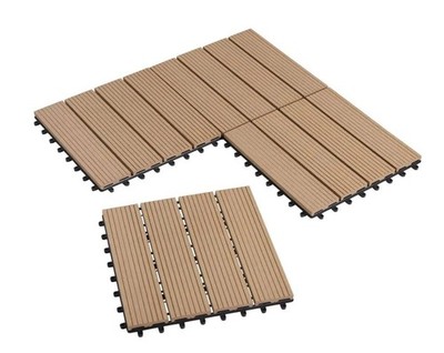 11x 1m2 30x30 cm WPC Fliese Terrassenfliesen Klickfliese balkonfliesen 01hbr