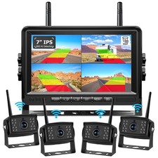 Wireless RV Backup Camera System 7" 1080P DVR Monitor BSD for Trailer Truck Van