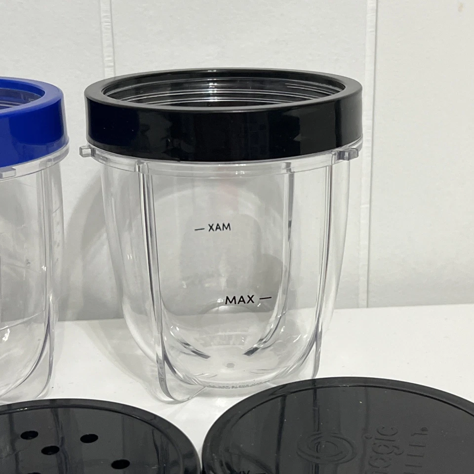 Magic Bullet Accessories Lot Replacement Cups, Lids, and Rings - Image 4 of 4