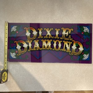 Dixie Diamond slot machine glass Marquee Decorative Artwork Replacement Panel