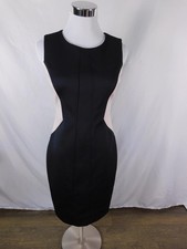Tommy Hilfiger Dress Womens 2 Black Colorblock Sleeveless Sheath Bodycon Work