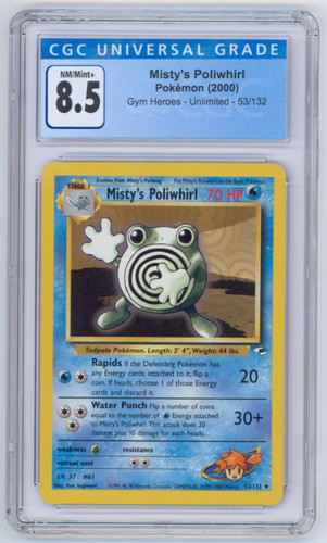 Misty's Poliwhirl (Unlimited) graded CGC 8.5 for sale on eBay