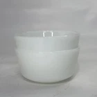 2 Vintage Fire King Oven Proof Milk Glass Custard Cups Ramekins 434