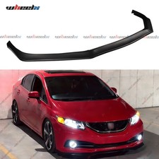Matte Black For 13-15 Honda Civic 4dr Cs Style Front Bumper Lip Spoiler Splitter