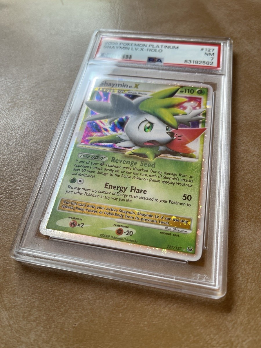 Shaymin Lv.X (Sky Forme) 127/127 Platinum Holo - PSA 7 NM - 2009