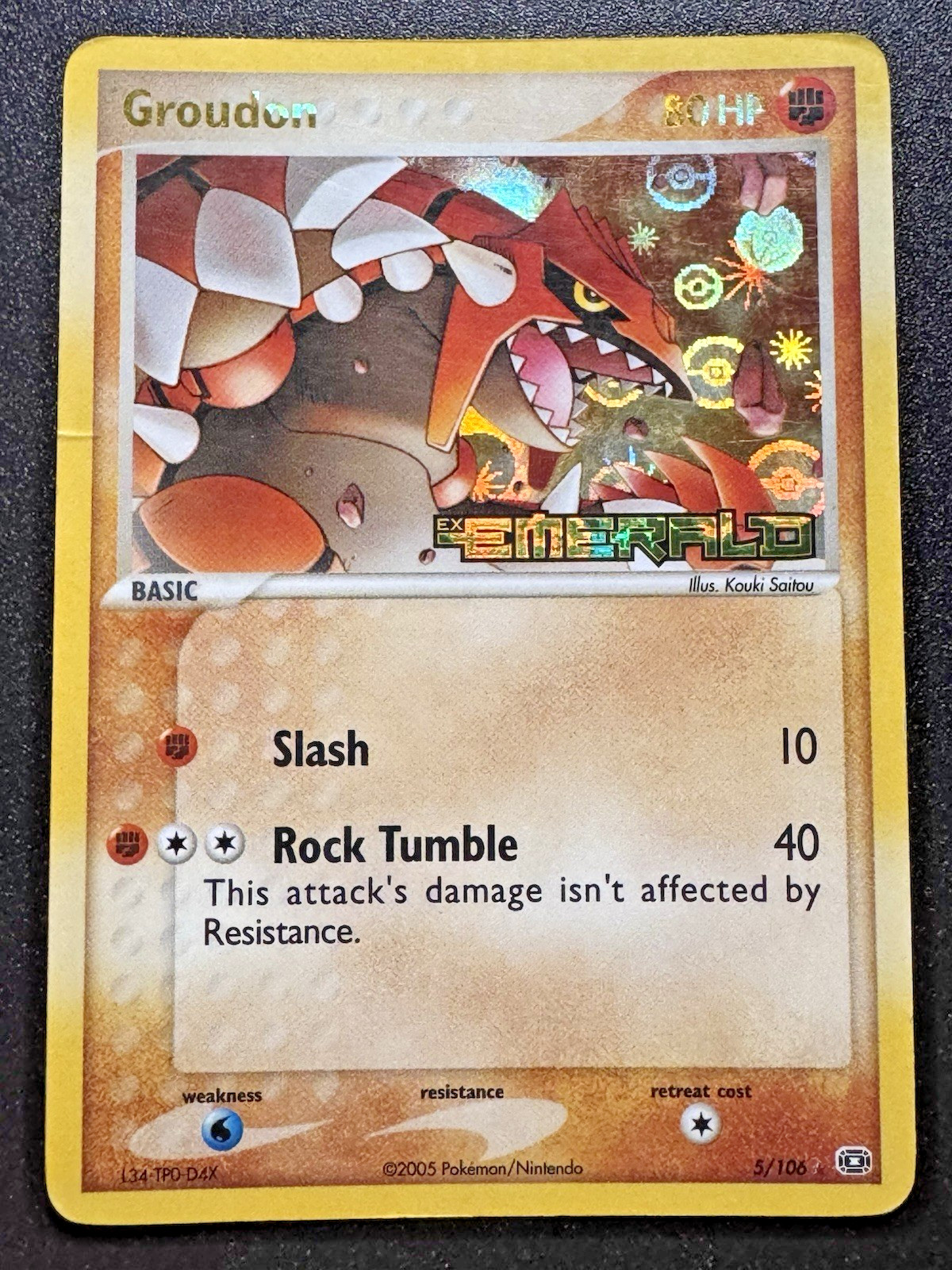 Groudon 5/106 EX Emerald Pokemon Card Reverse Holo Foil Rare HP