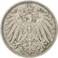 M&uuml;nze, GERMANY - EMPIRE, Wilhelm II, 5 Pfennig, 1908, Hamburg, SS