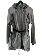 Sweaty Betty Grey Belted Hooded parka Coat Jacket