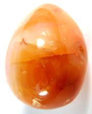 SMALL CARNELIAN EGG 3.6 x 2.9 cms 45 gm  blood, fertility #14 - natural opening