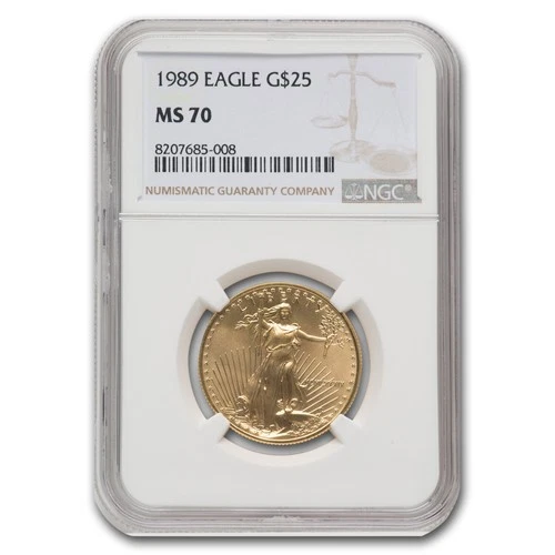 1989 1/2 oz American Gold Eagle MS-70 NGC