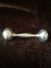 Vintage Sterling Silver Baby Rattle Collectible Toy.