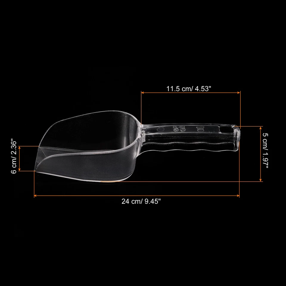 Ice Scoop PC 9.45x2.36" Small Ice Maker Flour Cereal Sugar Handle Shovel Foto 2 de 4