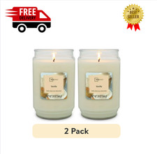 Vanilla Scented Single-Wick Large Glass Jar Candle, 20 oz  2 PACK 