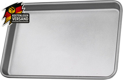 Backblech Edelstahl rechteckig 35x25x2,5 cm, antihaft, für Backen & Kochen