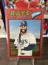 2026 Topps Heritage - Yandy Diaz #47 Red Border Tampa Bay Rays