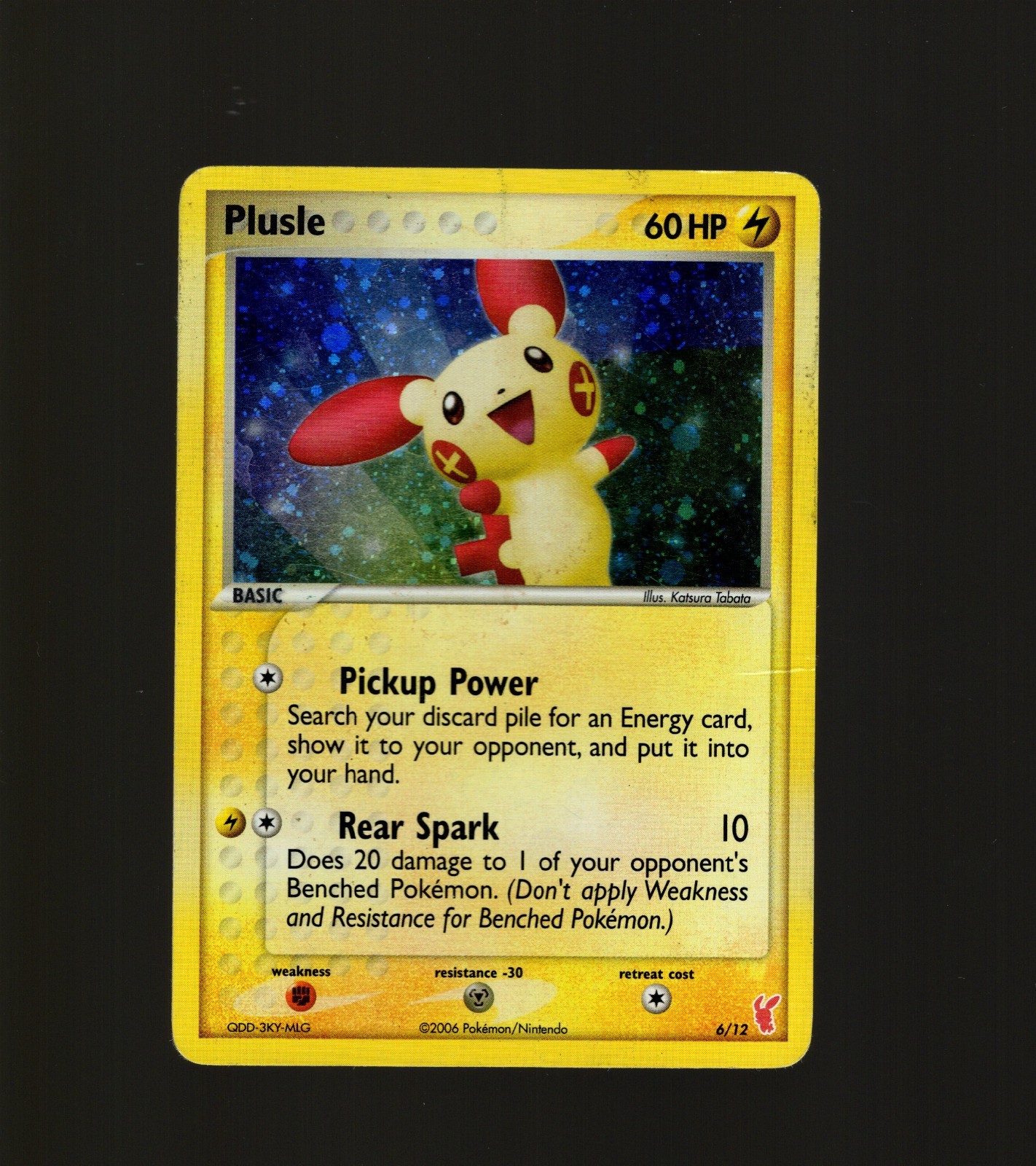 Pokémon TCG Plusle EX Trainer Kit 2 6/12 Common Holo Basic 60 HP Card 2006 HP