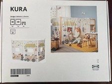 Ikea KURA Kids Bunk Bed Curtain Market Stall Play Store Pattern New 205.061.50