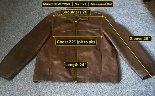 Marc New York Andrew Marc Mens Large Brown Pebbled Leather Bomber Jacket Heavy image 14