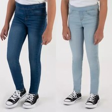 Bundle 2 Levi's Pull on jeggings girls Med  Light Wash Leggings Size 12 Reg
