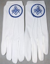 -NOS- 1990's -MASONIC/FREEMASONRY- Vintage Deadstock White Dress Uniform Gloves