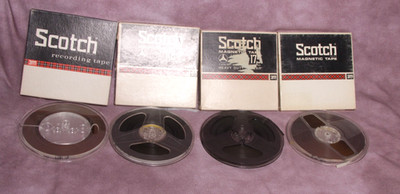Lot Of 4 Scotch Audio Recording Tape 7'' Reel;    Bulk Erased