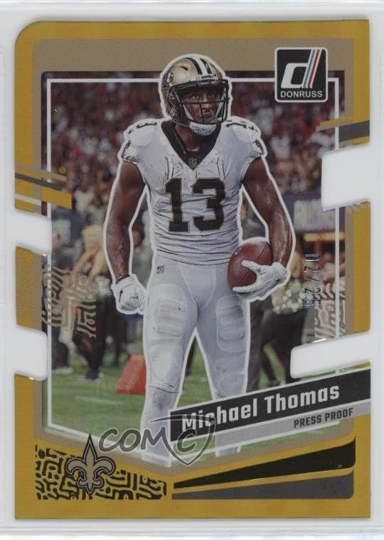 2023 Panini Donruss Press Proof Gold Die-Cut 2/25 Michael Thomas #216 12v1