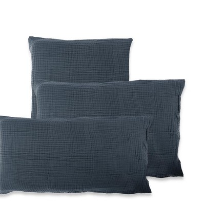 %100 Cotton Pillowcases Set of 2 Standart Size, Breathable Muslin Pillow Cove...
