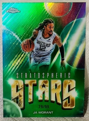 2026 Topps Chrome Update Ja Morant Stratospheric Stars Green 79/99
