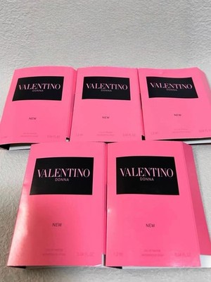 5 x Valentino Donna New Eau De Parfum EDP Women's Spray Sample 0.04oz / 1.2ml ea