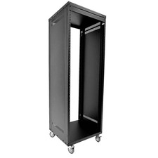 AxcessAbles 30U 19-Inch AV Rolling Equipment Rack Cabinet with Locking Wheels