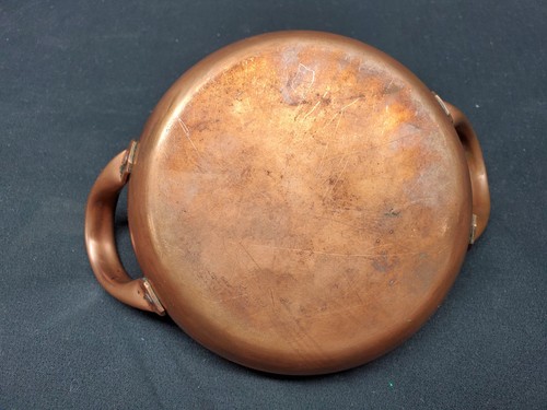 4 Vintage Copper 5" Double Handle Pans - Picture 10 of 12
