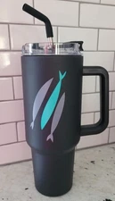 The Chosen: 3 Fish Tumbler - Black - 40 Ounces  NIB