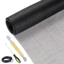 Screen Repair Kit Easy DIY Project 36" x 90" Fiberglass Screen Mesh with Rolling