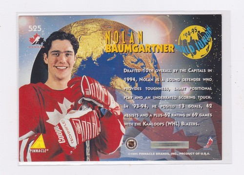 1994-95 Pinnacle Hockey - Nolan Baumgartner #525 - Picture 2 of 2