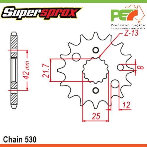 Brand New * Supersprox * Front Sprocket To suit KAWASAKI ZX600C 600cc - 第 1/4 張圖片