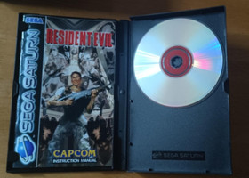 SEGA Saturn Game Bundle – Resident Evil, Tomb Raider, Panzer Dragoon + Manual