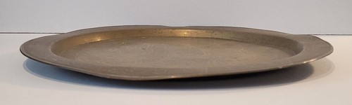 Antique Victorian c1880s Heavy Bronze Arabic Etched Charger/Plate (19th Century) - Picture 6 of 7