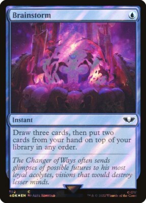 MTG | Brainstorm (Surge Foil) | Warhammer 40,000 40K | Magic the Gathering | NM
