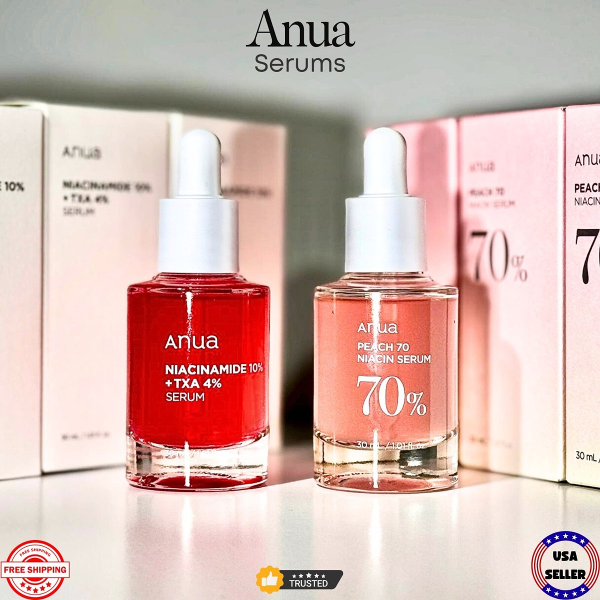 Anua Niacinamide 10% TXA 4% Serum | Peach 70% Niacin Serum - For