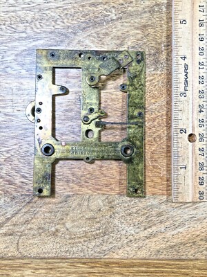 Ingraham 30 Hour Clock Movement Front Plate (Pivots Look Good) (K8652) 