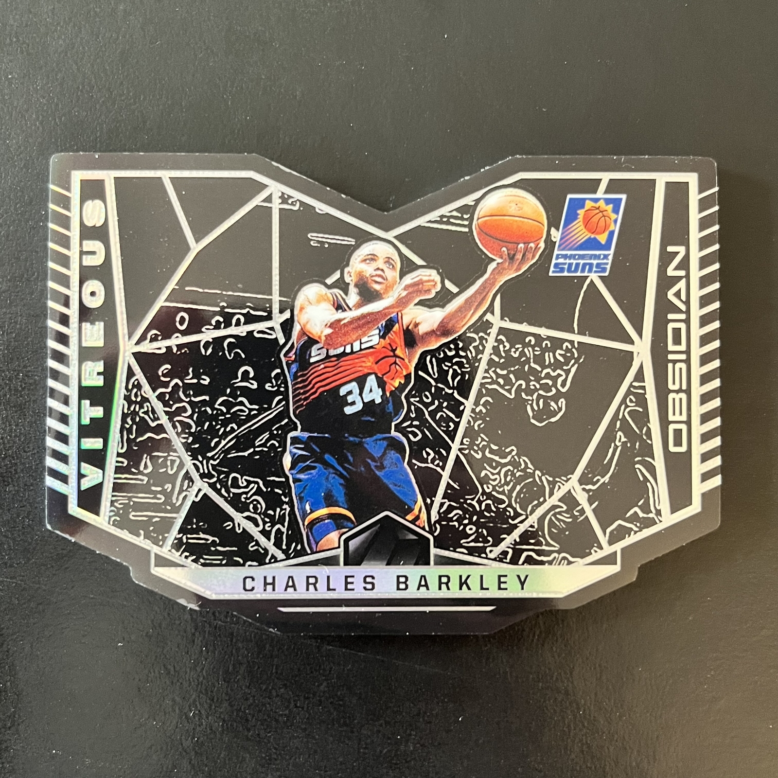 2018-19 Panini Obsidian Vitreous Die-Cut #4 Charles Barkley SP Phoenix Suns
