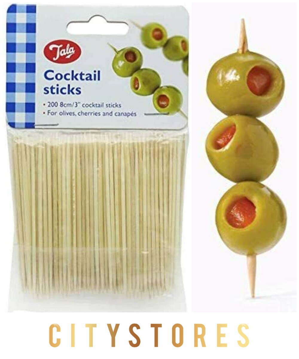 200 Cocktail sticks by Tala toothpicks Canapé Sticks Starters Serving