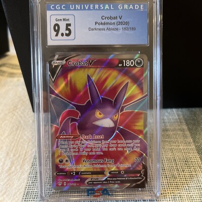 Pokémon TCG Crobat V Darkness Ablaze 182/189 Holo Full Art Ultra Rare ...